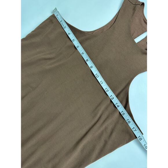 NWT Banana Republic Size Medium High-Neck Racerback Jersey Knit Chocolate Brown - Picture 7 of 10